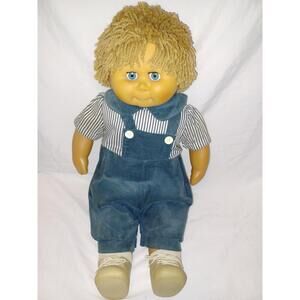 Vintage Davidcraft 21" Boy Doll Handcrafted Yarn Hair Blue Eyes Original Outfit